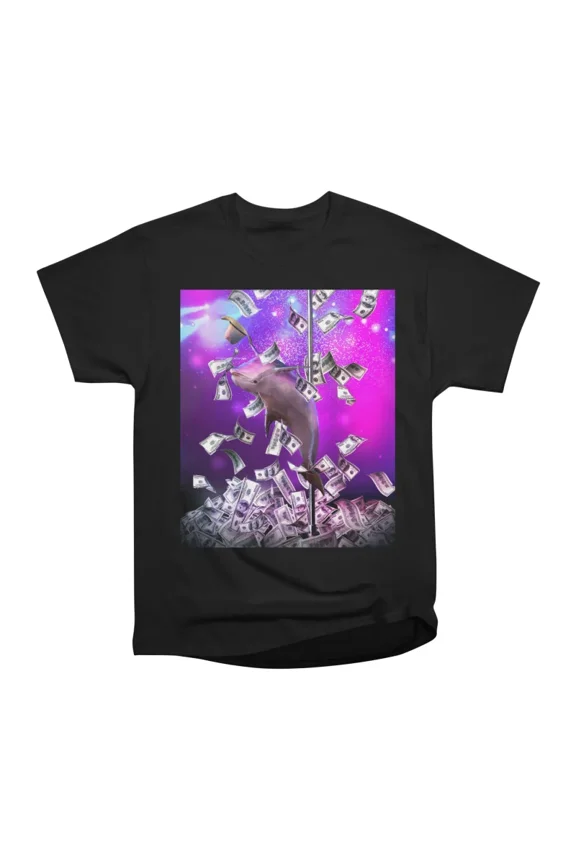 Cute Dolphin Dancer Strip Pole Dance T-Shirt Tee Gift For Him Merch For Her Apparel For Fr