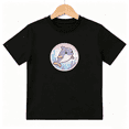thumbnail image 1 of Cute Dolphin Girls Graphic Tee, Funny Cartoon Sea Animal Ocean 100% Cotton Kids Short Sleeve T-Shirt, 1 of 5