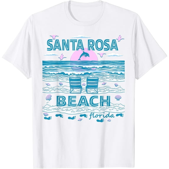 Cute Dolphin Lover Family Santa Rosa Beach FL Family Beach T-Shirt ...