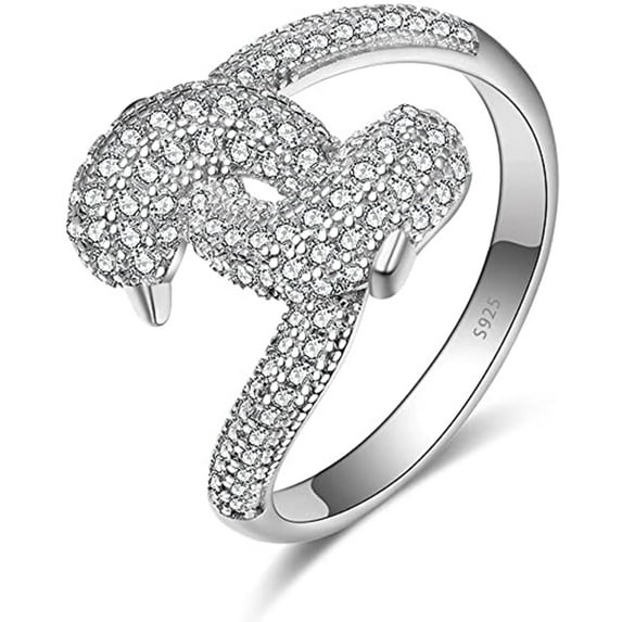 Cute Dolphin Promise Ring 925 Sterling Silver Fashion Band Micro Pave Setting Ring Women Jewelry Gift for Anniversary Birthday