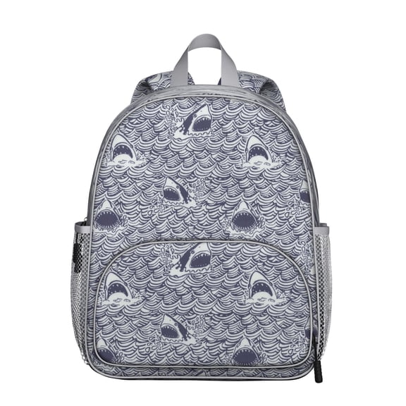 Cute Dolphin Student Backpack - Durable Oxford Fabric Travel Backpack with Nautical Tropical Ocean Sea Life Cartoon Pattern for School and Outdoor Activities