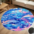 thumbnail image 1 of Cute Dolphins Round Carpet Living Room Bedroom Home Decoration Coffee Table Mat Lounge Rug Chair Mats, 1 of 5