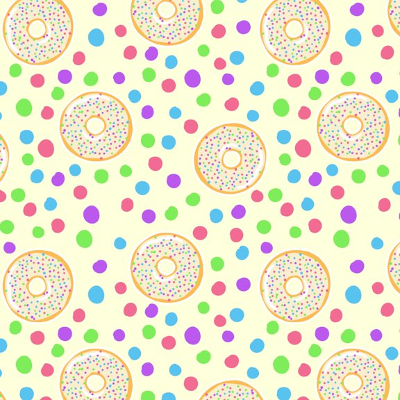 Cute Donut Pastel Sprinkles Spring Yummy Premium Roll Gift Wrap Wrapping Paper