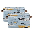 thumbnail image 1 of Cute Doodle Dogs Paw Prints Hearts Square Storage Bins with Handles Collapsible Containing Box 2 Packs, 1 of 9