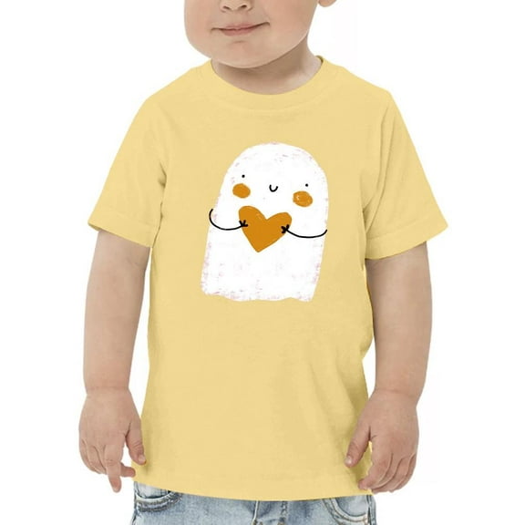 Cute Doodle Ghost W Heart T-Shirt Toddler -Image by Shutterstock,  5 Toddler
