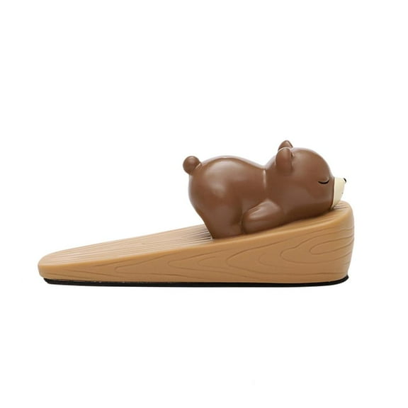Cute Door Stopper Bumpers Non Slip Heavy Duty Anti-Pinch PVC Animal Shape Wedge Door Stop Doorstop for Door Clearance Family , Bear