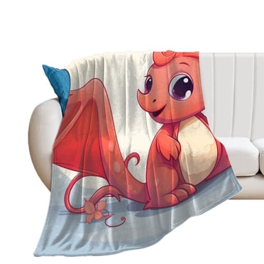 WHKANG Dragon Blanket,Cute Fire-Breathing Dragons In Sky Throw Blankets Gifts For Kids Girls Boys Lightweight Soft Cozy 40x50in