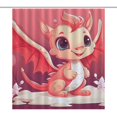 thumbnail image 1 of Cute Dragon Baby Door Shower Curtain Cute Dragon Baby Bathroom Decor Fabric Polyester Waterproof 12 Pack Hooks, 1 of 7
