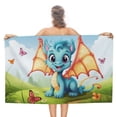 thumbnail image 1 of Cute Dragon Baby Microfiber Beach Towel Lightweight 63''x32'' Oversized Extra Large Towels Quick Dry for Travel Pool Yoga Gym Sports Accessories Vacation Essential, 1 of 7
