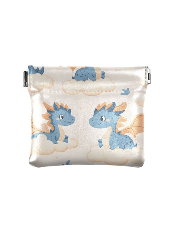 Cute Dragon Cloud Wallet Small PU Leather Change Pouch Wallet for Women