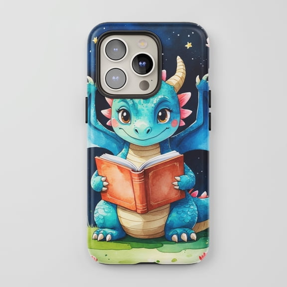 Cute Dragon For All iPhone Series Protective Phone Case Fantasy Blue