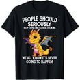 thumbnail image 1 of Cute Dragon Seriously Dragon For Women and Girls T-Shirt Black X-Large, 1 of 4