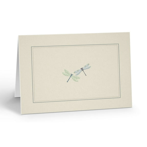 Cute Dragonfly Blank Note Card - 10 Note Cards with Envelopes - B14433