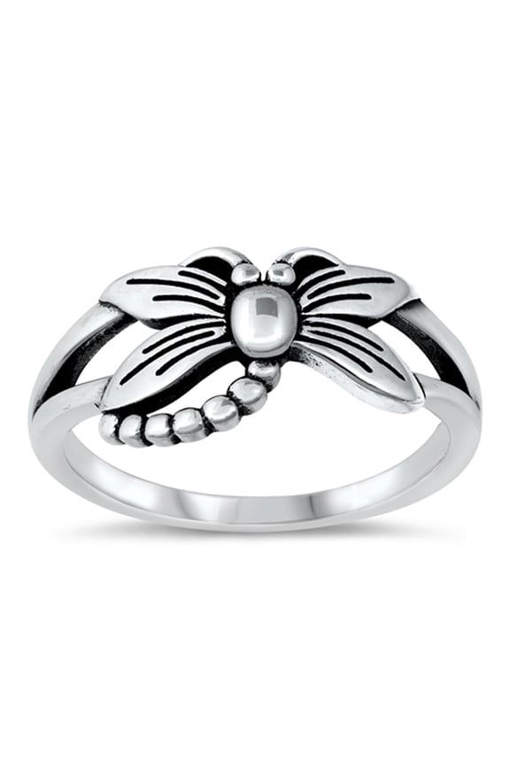 Cute Dragonfly Bug Ring .925 Sterling Silver Band Jewelry Female Male Unisex Size 9