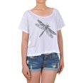 thumbnail image 1 of Cute Dragonfly Printed 100% Cotton Short Sleeves Fashion Croptop WTS_08 L, 1 of 1