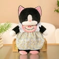 thumbnail image 1 of Cute Dress Black Cat Plush Toy Kawaii Simulation Animal Plushie Fluffy Stuffed Gray Cat Doll Christmas Gift Home Car Decoration, 1 of 8