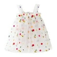 thumbnail image 1 of Cute Dresses For Girls Sleeveless Embroider Tulle Holiday Party Dance Party Princess Florales Clothes Birthday Dress For Girls Size 5-6T, 1 of 5