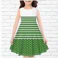 thumbnail image 1 of Cute Dresses for Girls Size 4-14 Sleeveless A-Line Sundresses Teens Kids Trendy Stripe Polka Dot Printed Crewneck Pullover Midi Dress, 1 of 3