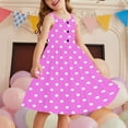 thumbnail image 1 of Cute Dresses for Girls with Pockets Size 2-12 Sleeveless Sundresses Toddlers Kids Trendy Polka Dot Printed Pullover Going-Out Dress Summer, 1 of 8