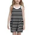 thumbnail image 1 of Cute Dresses for Teen Girls with Pockets 2025 5-14 Years Kids Cute Stripe Printed Spaghetti Strap Pullover Beach Mini Sun Dress, 1 of 5