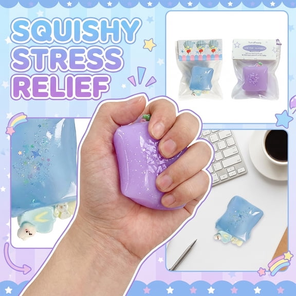 Cute Drink Squishy - Slow Rising Squishy Shaped Like a Milk Tea Bottle for Stress and Anxiety Relief, Fun Desk for Adults, Party Favors, 1Pcs Light Purple