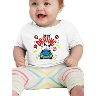 Cute Driving Panda T-Shirt Infant -Image by Shutterstock,  18 Months