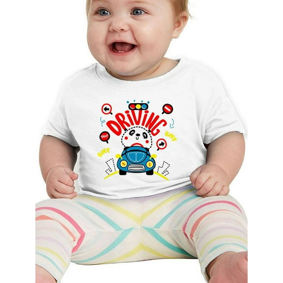 Cute Driving Panda T-Shirt Infant -Image by Shutterstock, 18 Months