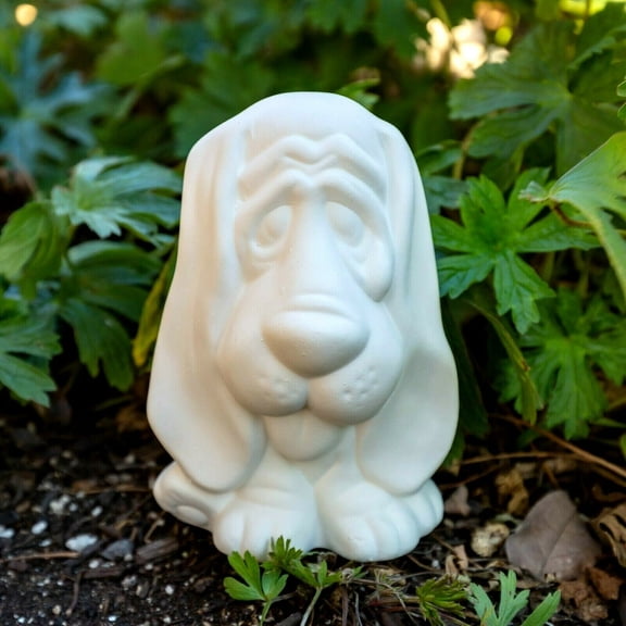 Cute Droopy Dog Beagle Basset Hound 5" STOCK Ceramic Bisque Ready To Paint