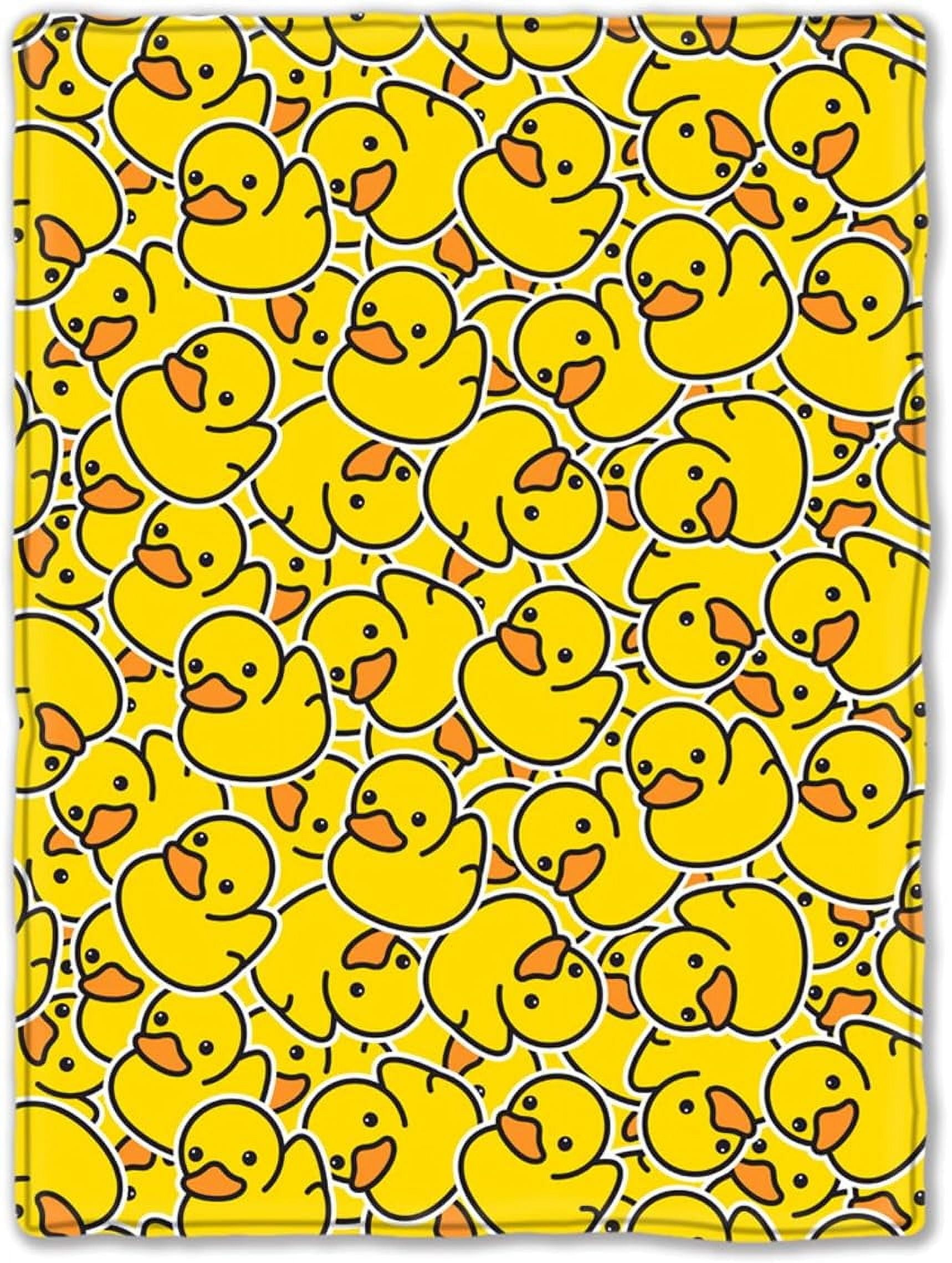 Cute Duck Blanket Soft Flannel Fleece Rubber Ducks Throw Blankets for Sofa Couch Bedroom Gifts for Duck Lovers Birthday Decor 50"X40"