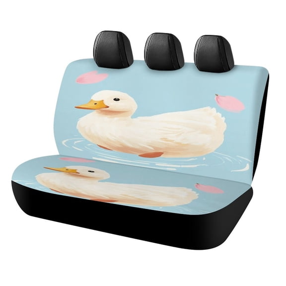 Cute Duck Floral Swim Car Rear Seat Cover Accessories Universal Fit Car Seat Covers Durable