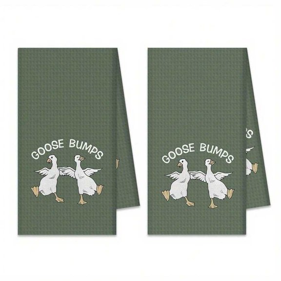 Cute Duck Kitchen Towels Set of 2, Animal Farmhouse Dish Towels, Decorative Hand Towels for Cooking and Cleaning, 18x26 Inch