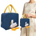 thumbnail image 1 of Cute Duck Lunch Bag Kawaii Lunch Box Insulated Bag Reusable Tote Bags for Hot or Cold Work, Picnic, Travel, 1 of 7