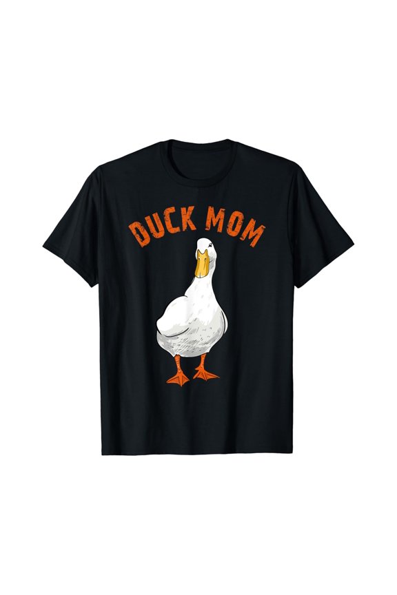 Cute Duck Mom Lover Illustration Duck Owner T-Shirt