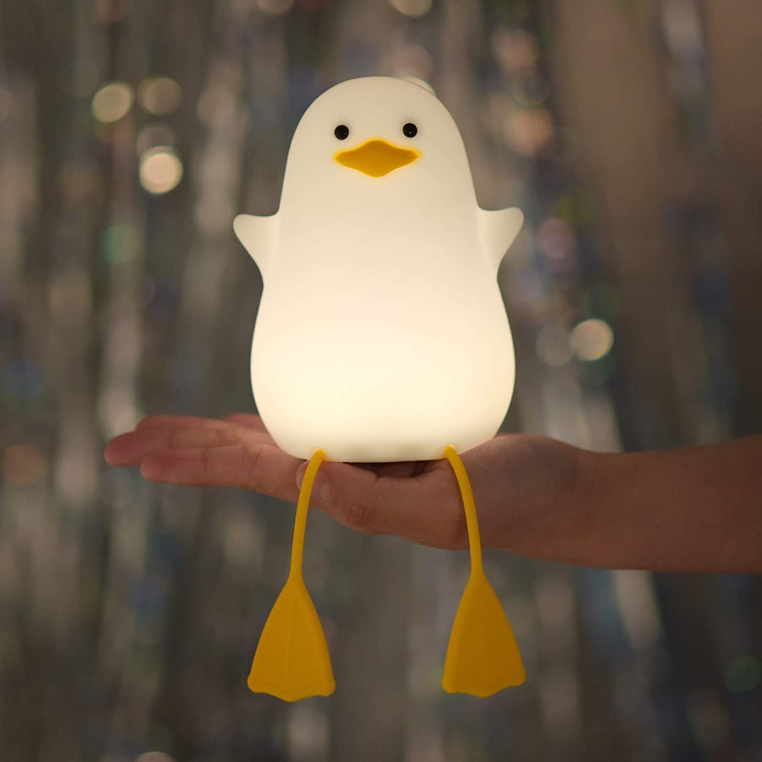 Cute Duck Night Light, Gifts for Women Teen Girls Baby,Night Lights for Kids Bedroom Kawaii Room Decor, Cute Christmas Seagull Silicone Nightlights for Children Toddler.