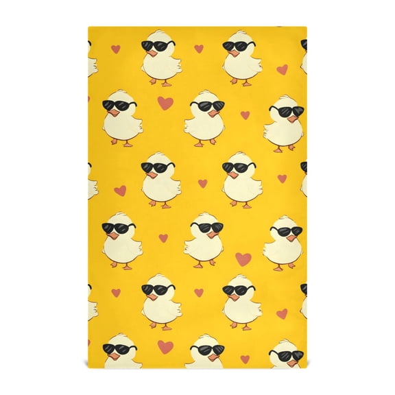 Cute Duck Pattern Kitchen Towels Waffle Weave Decorative Tea Towels Multi Use Dishcloths 28x18in
