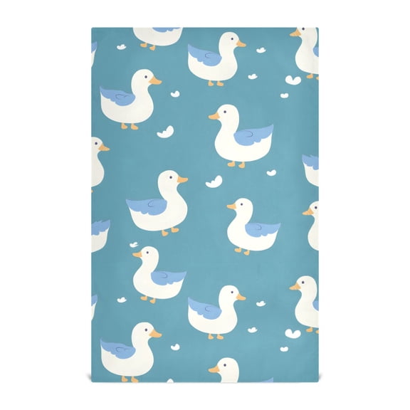 Cute Duck Pattern Kitchen Towels Waffle Weave Decorative Tea Towels Multi Use Dishcloths 28x18in