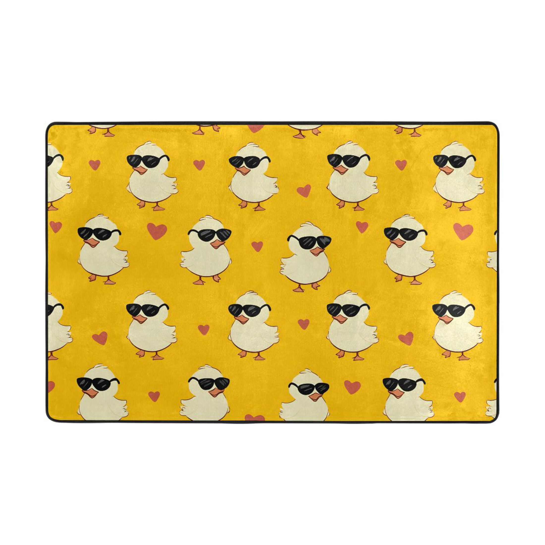 Cute Duck Pattern Rug 36x24in Memory Foam Absorbent Non Slip Plush for ...