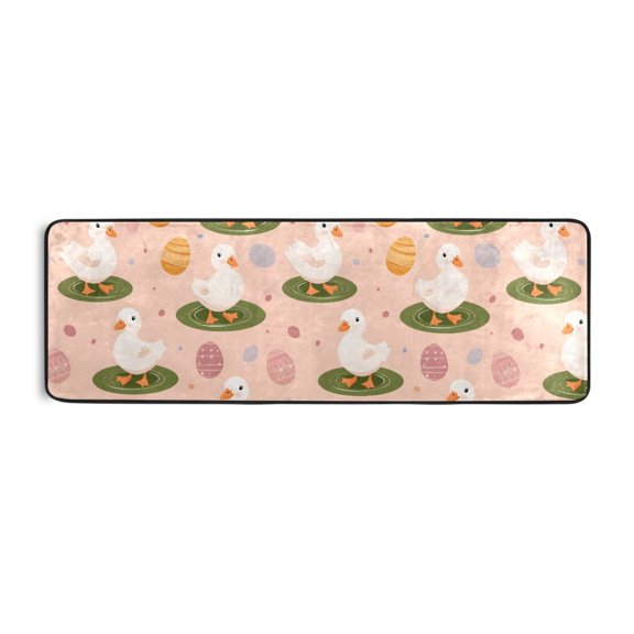 Cute Duck Pattern Runner Rug 24x72 Inch Cushioned Non Slip Soft Absorbent Floor Mat