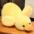 thumbnail image 1 of Cute Duck Plush Pillow - Soft Cotton Stuffed Animal Toy for Kids & Adults - 11.8" Sleeping Soothing Goose Doll - Pink, Black, Yellow, White - Gift for Birthdays, Parties, 1 of 6