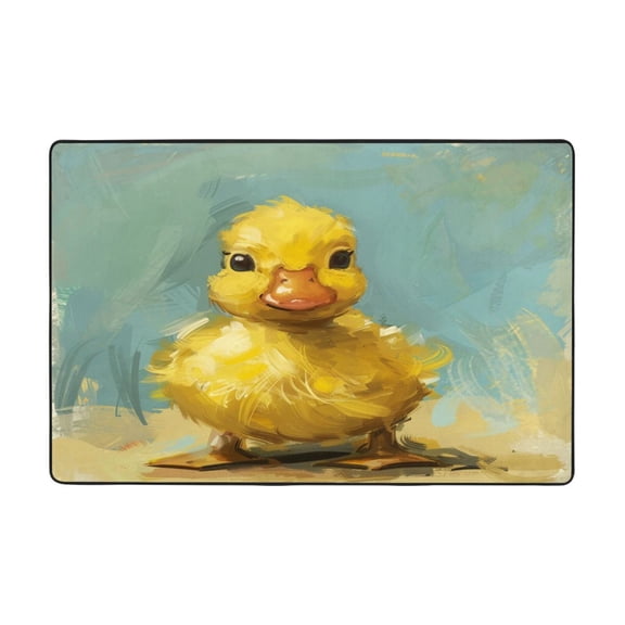 Cute Duck Rugs Washable Cover Floor Rug Carpets Bathroom Decorations For Kitchen Bedroom Indoor 72"X48"