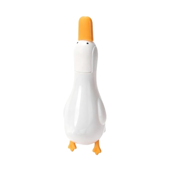 Cute Duck Shape Bathroom Hair Catcher, Reusable Plastic Drain Trap for Bathtub Shower Drain, Lovely Animal Design Hair Stopper for Bathroom Kitchen Accessories 5.3 Inch White (1Pcs)