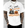 thumbnail image 1 of Cute Duck Skeleton Graphic Tee Shirt Halloween Costume Tops Fashion Round Neck Short Sleeve White S-5XL, 1 of 4
