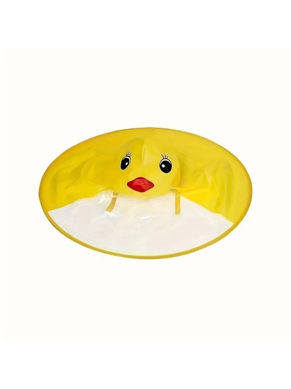 Cute Duck Umbrella Cap Open & Close Design, Yellow Duckling Theme, Portable Rain Gear for Fishing, Camping & Outdoor Adventures