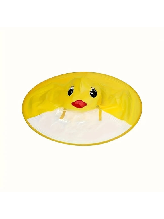Cute Duck Umbrella Cap Open & Close Design, Yellow Duckling Theme, Portable Rain Gear for Fishing, Camping & Outdoor Adventures
