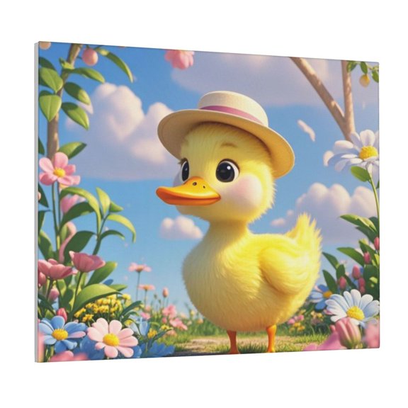 Cute Duck Wall Painting For Living Room For Living Room Bedroom Kitchen Office Home Decor 16 X 20 Little Yellow Duck Canvas Paintings Poppies