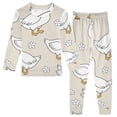 thumbnail image 1 of Cute Duck and Flowers Cotton Pajamas 2 Piece Set Sleepwear Soft and Comfortable Homewear Nightwear, 1 of 7