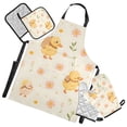 thumbnail image 1 of Cute Duck with Backpack 5 Pcs Kitchen Set Heat Resistant Oven Mitts and Non-Slip Pot Holders with Adjustable Cooking Apron, 1 of 6