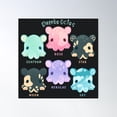 thumbnail image 1 of Cute Dumbo Octopus Fantasy Illustration Poster Wall Art, Modern Wall Decor For Living Room Bedroom, 30x30 UNFRAMED, 1 of 3