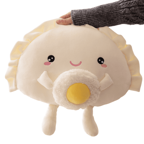 Cute Dumpling Plush Pillow Funny Food Soup Dumplings Plush Kawaii Stuffed Aniaml Toys Gifts for Kids