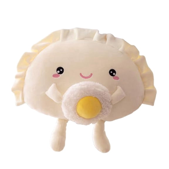 Cute Dumpling Plush Pillow Funny Food Soup Dumplings Plushie Kawaii Stuffed Aniamls Toys Hugging Gifts for Kids White 5.12inch/13.78inch